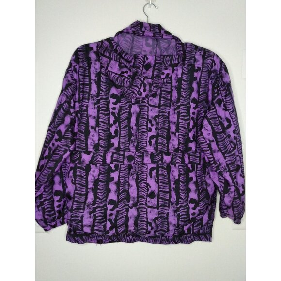 Obermeyer New Arc Womens Sz L  Ski Jacket Pullover Windbreaker Half Zip Printed - Picture 2 of 6